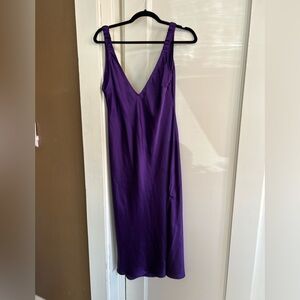 Elegant Purple Midi Dress